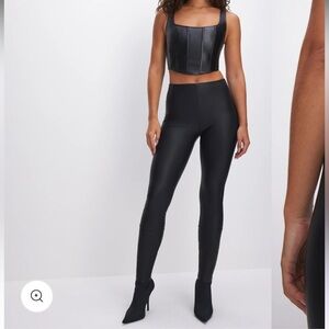 Good American Good Waist Faux Leather Legging